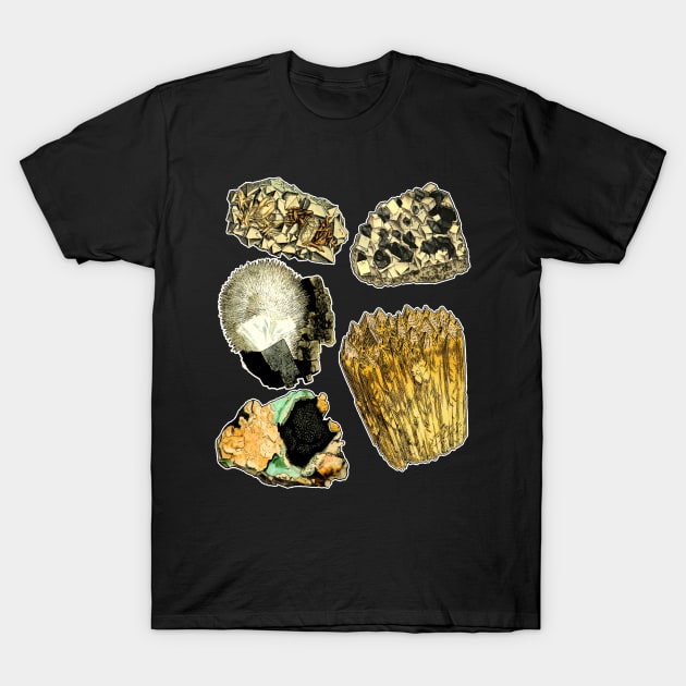 Rocks Minerals | Crystals Geodes Geology T-Shirt by encycloart